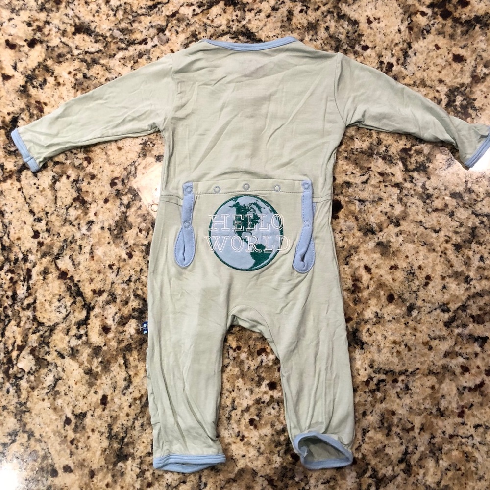 Kickee Pants “Hello World” Coverall NWT 3-6mo